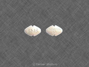 Pill BMS MONOPRIL 10 White Figure eight-shape is Monopril