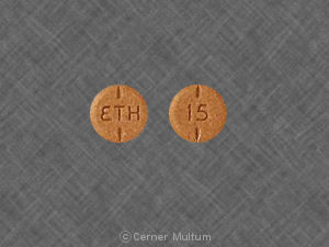 Pill 15 ETH Brown Round is Morphine Sulfate