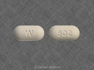 Pill W 902 is Naprelan 500 naproxen sodium 550 mg (equiv. naproxen 500 mg)