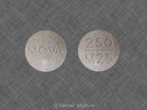 Pill MOVA 250 M25 Pink Round is Naproxen