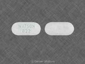 Pill WATSON 822 Gray Oval is Naproxen