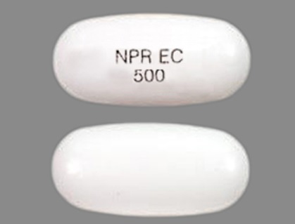 Pill NPR EC 500 White Capsule/Oblong is EC-Naprosyn
