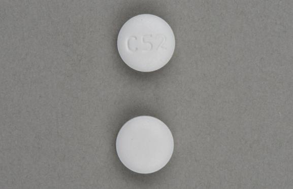 Pill C52  White Round is Nebivolol Hydrochloride