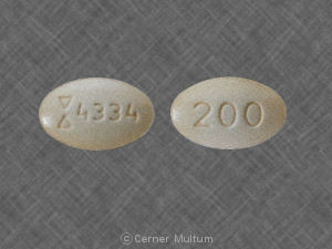 Pill 200 Logo 4334 Orange Oval is Nefazodone Hydrochloride