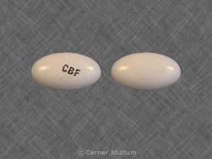 Pill CBF White Elliptical/Oval is Nestabs CBF