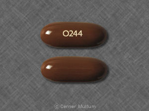 Pill 0244 Brown Capsule/Oblong is Nexa Select with DHA