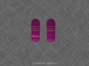 Pill 40 mg Purple Capsule-shape is Nexium
