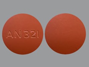 Pill AN 321 Peach Round is Niacin Extended-Release