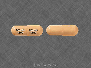 Nitrofurantoin (macrocrystals) 50 mg MYLAN 1650 MYLAN 1650
