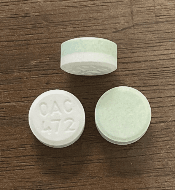 Norgesic aspirin 385 mg / caffeine 30 mg / orphenadrine citrate 25 mg (OAC 472)