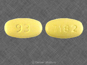 Pill 7182 93 Gold Elliptical/Oval is Ofloxacin