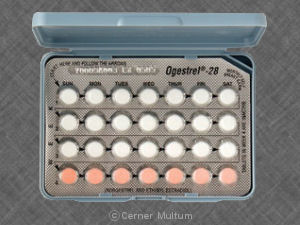 Pill WATSON 848 White Round is Ogestrel-28
