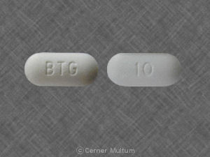 Pill BTG 10 White Capsule/Oblong is Oxandrin