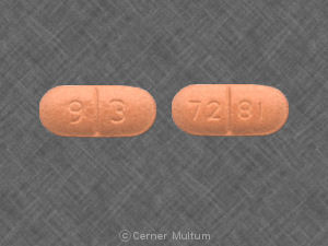 Pill 9 3 72 81 Orange Elliptical/Oval is Oxcarbazepine