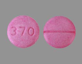 Pill 370 Pink Round is Oxycodone Hydrochloride