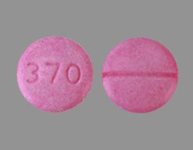 Pill 370 Pink Round is Oxycodone Hydrochloride