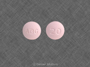 Pill ABG 20 Pink Round is Oxycodone Hydrochloride Extended Release