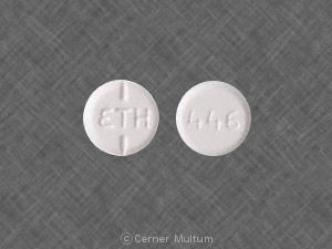 Pill ETH 446 White Round is Oxycodone Hydrochloride