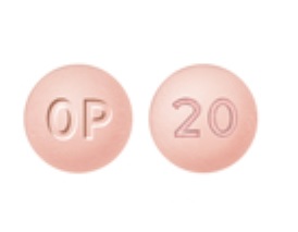 Oxycodone hydrochloride extended-release 20 mg OP 20