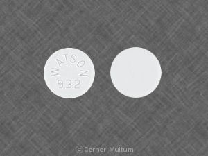 Acetaminophen and oxycodone hydrochloride 325 mg / 10 mg WATSON 932