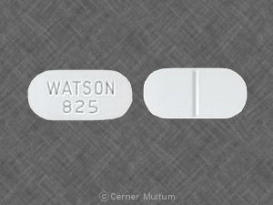 Pill WATSON 825 White Oval is Acetaminophen and Oxycodone Hydrochloride