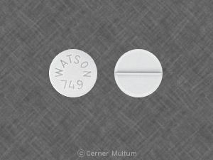 Pill WATSON 749 White Round is Acetaminophen and Oxycodone Hydrochloride