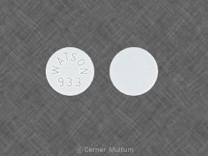 Acetaminophen and oxycodone hydrochloride 325 mg / 7.5 mg WATSON 933
