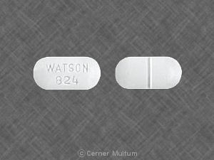 Pill WATSON 824 White Oval is Acetaminophen and Oxycodone Hydrochloride