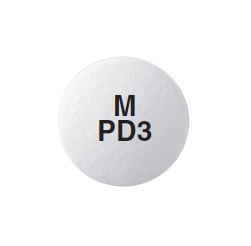 Pill M PD3 White Round is Paliperidone Extended-Release