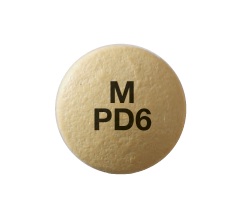 Pill M PD6 Beige Round is Paliperidone Extended-Release