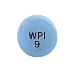 Pill WPI 9 Blue Round is Paliperidone Extended-Release