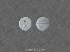 Pill 10/100 SP 341 is Parcopa 10 mg / 100 mg