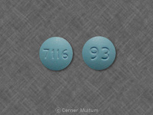 Pill 7116 93 Blue Round is Paroxetine Hydrochloride