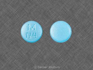 Pill M N4 Blue Round is Paroxetine Hydrochloride