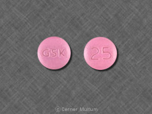 Pill GSK 25 Pink Round is Paxil CR