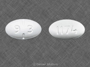 Pill 9 3 1174  Elliptical/Oval is Penicillin V Potassium