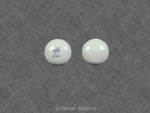 Pill SP 313 Gray Round is Perphenazine