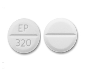 Pill EP 320 White Round is Pimozide
