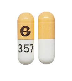 Pill 357 G Orange & White Capsule/Oblong is Potassium Chloride Extended-Release