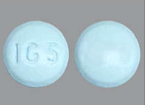 Pill 1G5 Blue Round is Potassium Chloride Extended-Release