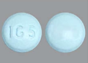 Pill 1G5 Blue Round is Potassium Chloride Extended-Release