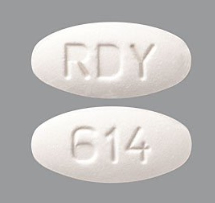 Pill RDY 614 White Oval is Pramipexole Dihydrochloride Extended-Release