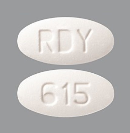 Pill RDY 615 White Oval is Pramipexole Dihydrochloride Extended-Release