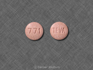 Pill 93 771 Pink Round is Pravastatin Sodium