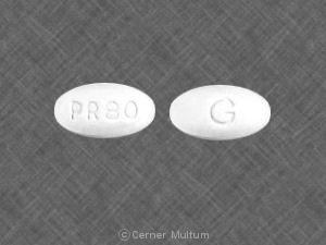 Pill G PR 80 White Oval is Pravastatin Sodium