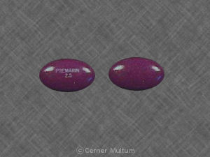 Pill PREMARIN 2.5 Maroon Oval is Premarin