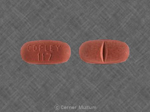 Pill COPLEY 117 Red Oval is Procainamide Hydrochloride SR