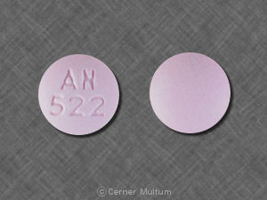 Pill AN 522 Pink Round is Promethazine Hydrochloride