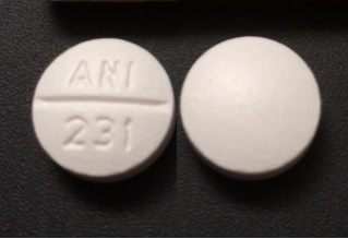 Pill ANI 231 White Round is Propafenone Hydrochloride