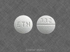 Pill 332 ETH White Round is Propafenone Hydrochloride
